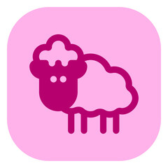 Editable sheep, ewe, lamb vector icon. Animal, farm, livestock. Part of a big icon set family. Perfect for web and app interfaces, presentations, infographics, etc