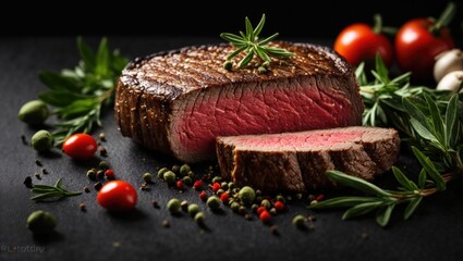 "Steak Symphony: Culinary Elegance in Monochrome"