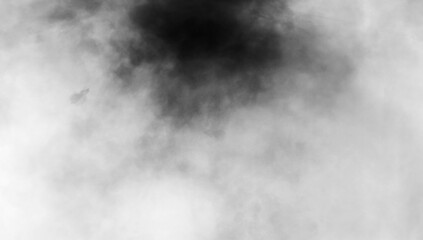 Abstract smoke misty fog on isolated black background. Texture overlays. Paranormal mystic smoke, clouds for movie scenes.