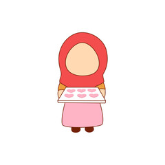 cute kid cute little boy with red hijab