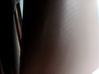 Close up The texture of the leather on the car seat with an elegant color gives an exclusive impression. 