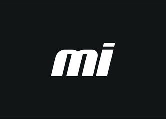 MI letter logo and initial logo design