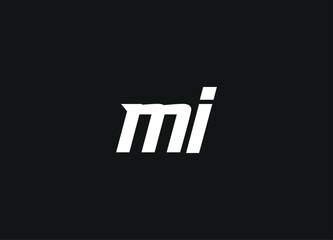 MI letter logo and initial logo design