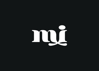 MI letter logo and initial logo design