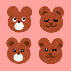 可愛いテディベアのイラスト
