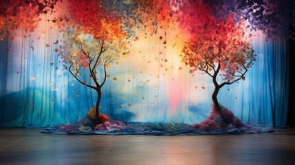backdrop filled with vivid and harmonious color tones that ignite the imagination.