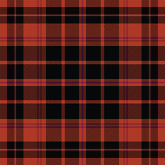 Obraz premium Black and Red Buffalo Plaid Seamless Pattern, Diagonal Gingham Red Crimson Elegant Tartan, Scottish Cage for Fabric Textile or Digital Paper