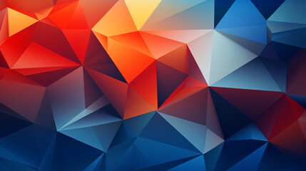 3d abstract low poly shape flying background