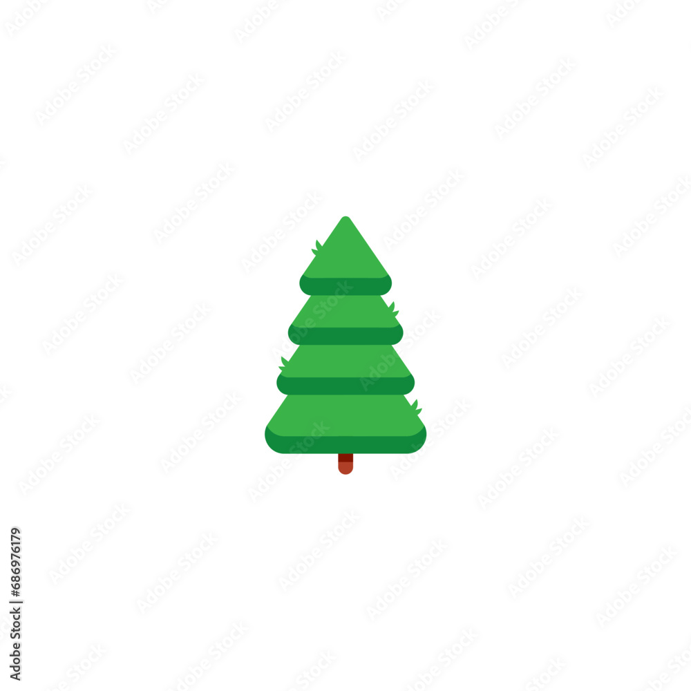 Canvas Prints Christmas fir tree set vector vector