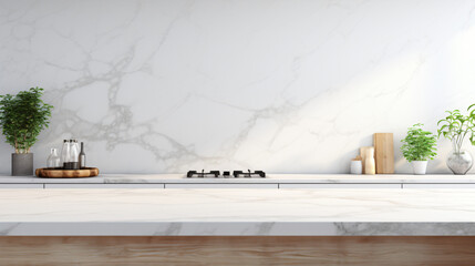 Empty Marble Countertop Backdrop