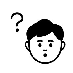 困る男性の顔