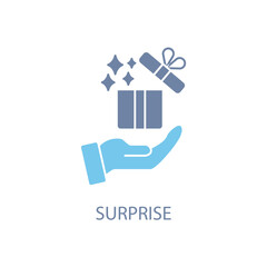 surprise concept line icon. Simple element illustration. surprise concept outline symbol design.