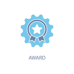award concept line icon. Simple element illustration. award concept outline symbol design.