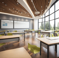 modern classroom interior