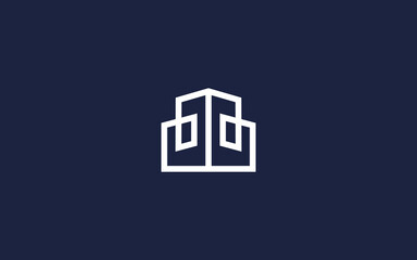 Letter B with building logo icon design Vector design template inspiration