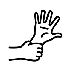 Black line icon for Non violence