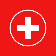 hospital plus red background icon vector design