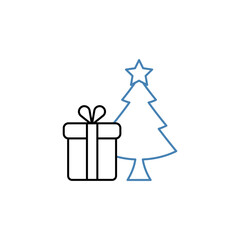 christmas concept line icon. Simple element illustration. christmas concept outline symbol design.
