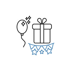 birthday concept line icon. Simple element illustration. birthday concept outline symbol design.