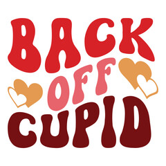 Back off cupid Retro SVG