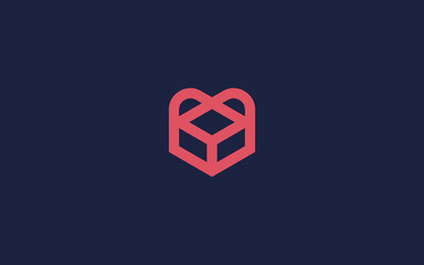 Letter b with box logo icon design Vector design template inspiration