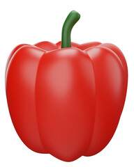 3D Red Bell Pepper Illustration