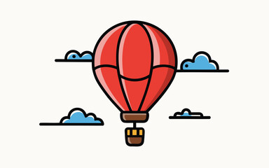 vector hot air balloon