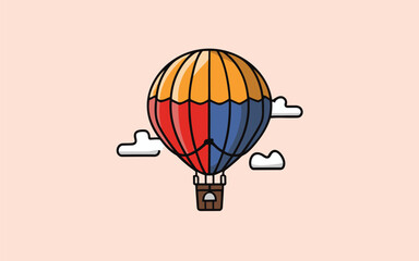 Obraz premium vector hot air balloon