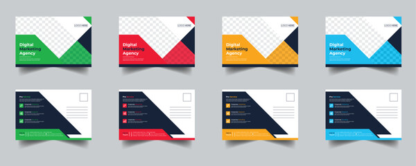 Modern Creative Corporate Post Card Template, Vector Template for Opening Invitation Editable, Professional Business Postcard Design, Event Card Design, Invitation Design, Direct Mail EDDM Template