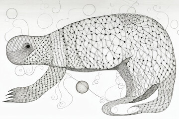 Abstract creative hand drawn illustrations