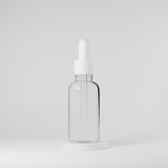 bottle of perfume isolated on white , 3d render