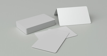 3D rendering simple and aesthetic business card image for mock up