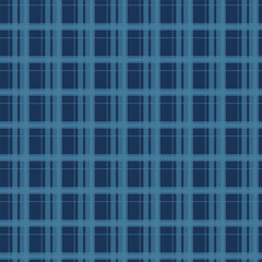 Flannel Pattern Vector Desing. Blue Color