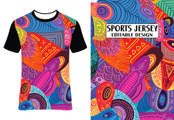 Sublimation Sports Jersey Tee Design | Athletic Apparel | Customizable Print | Performance Wear | Digital Art