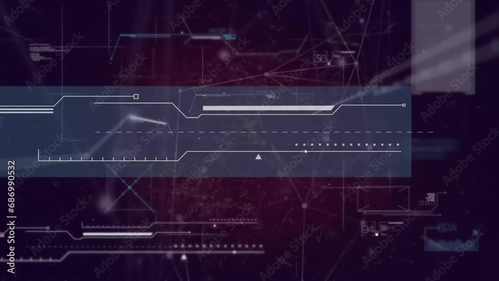 Poster animation of data processing over network of connections