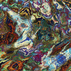 Abstract colorful wavy groovy psychedelic background. Abstract marbleized effect background.