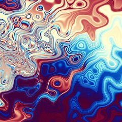 Abstract colorful wavy groovy psychedelic background. Abstract marbleized effect background.