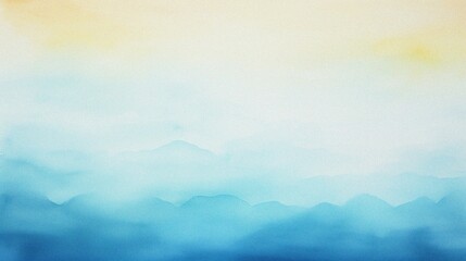 Fototapeta na wymiar watercolor painting of abstract ocean horizon sunset background template