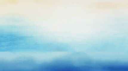 watercolor painting of abstract ocean horizon sunset background template - obrazy, fototapety, plakaty