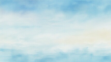 Fototapeta premium watercolor painting of abstract ocean horizon sunset background template
