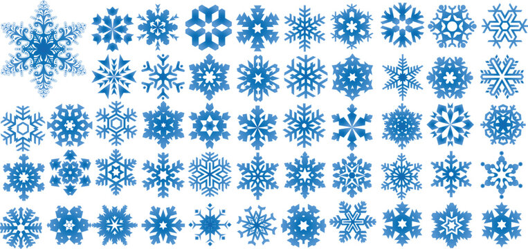 Free Vector Snowflakes Illustrator and Photoshop Shapes