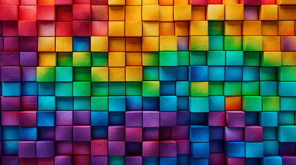 colorful square box background