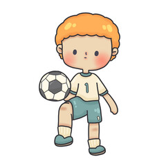 boy playing soccer