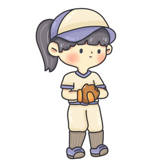 Cartoon baseball player 