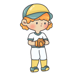 Cartoon baseball player 