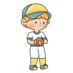 Cartoon baseball player 