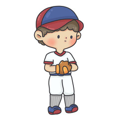 Cartoon baseball player 