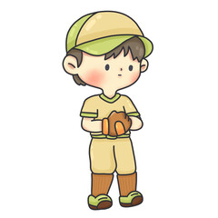 Cartoon baseball player 