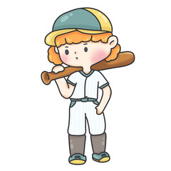 cartoon baseball player