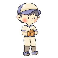 Obraz na płótnie Canvas Cartoon baseball player 